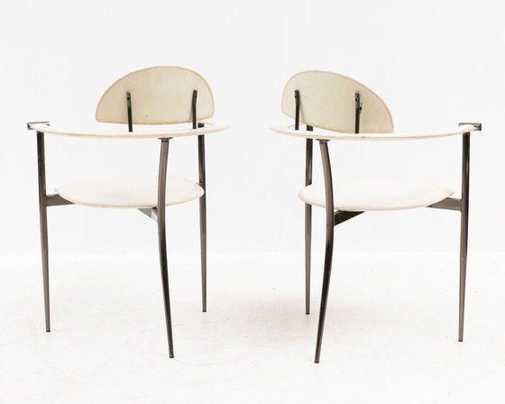 Image 1 of Un ensemble de quatre chaises de salle à manger Arrben/Italie « Marilyn Stiletto »