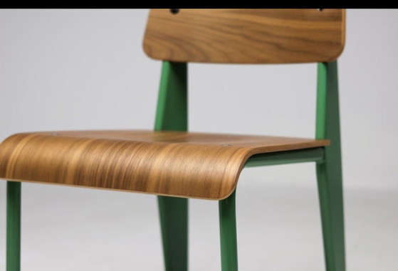 Vitra Standard Chair Blé Vert Vert & Noyer – Chaises de salle à manger, Aluminium, Wood (photo 9 of 11)
