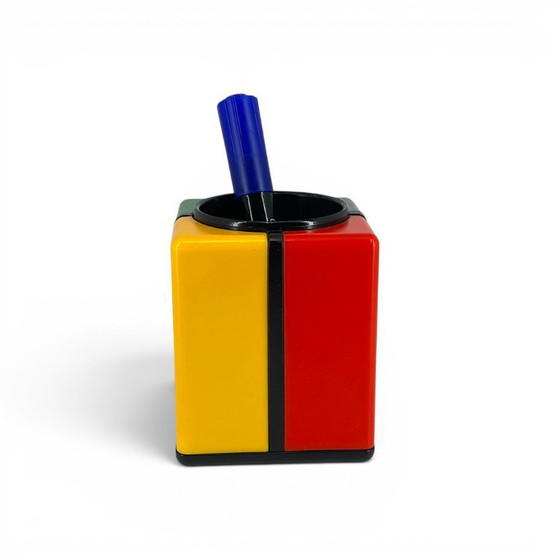 Image 1 of Porte-stylo vintage Tino TT Design – Style Memphis / Objet de design postmoderne des années 1980