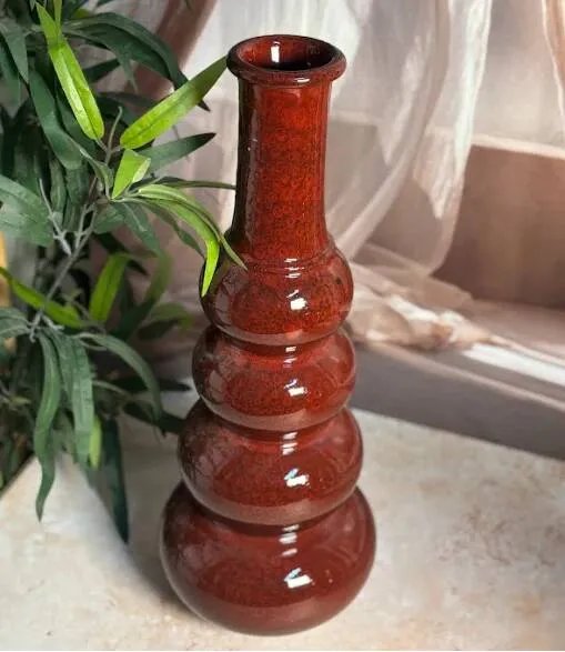 Vaso scultoreo artigianale Tighri bordeaux – Vasi, Porcellana (photo 2 of 2)