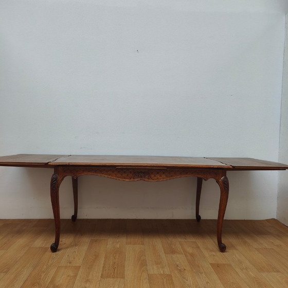Image 1 of Vintage country style dining table dining room table extendable table