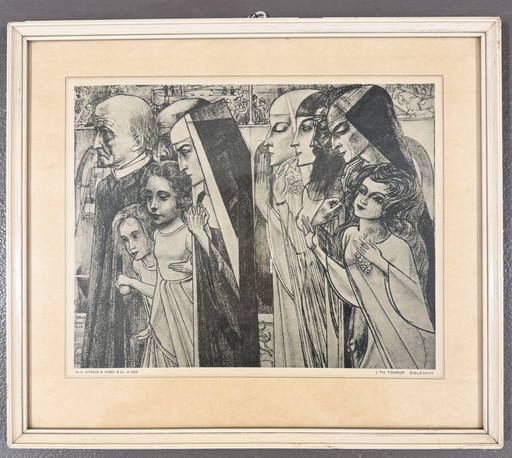 Jan Toorop 1858-1928 / Originele Lithografie - Zielengang 1920