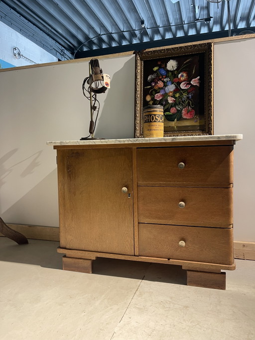Mobile vintage con piano in marmo – dressoirs, Marble, Metal (photo 2 of 7)