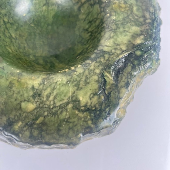Image 1 of Impressive green alabaster ashtray, Italy, 1970
