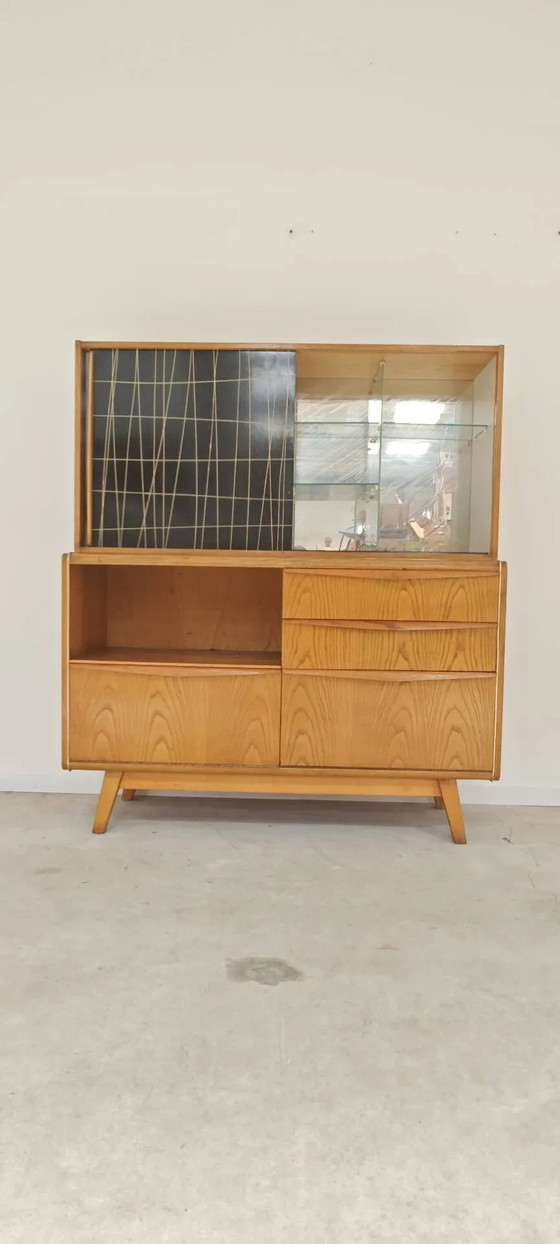 High buffet / Sideboard U 372 / 386 by B Landsman and H Nepozytek 60 – Jitona, Display cabinets, Wood, Glass (photo 32 of 40)