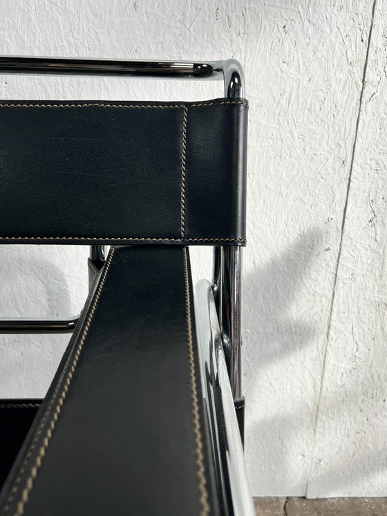 Image 1 of Vintage Wassily Stijl Stoel / Fauteuil , 1980's