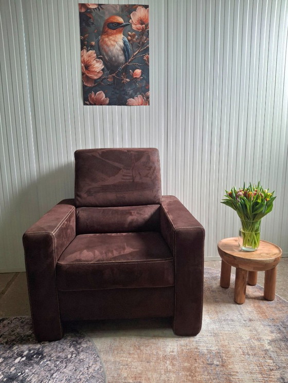 Image 1 of Sillón de cuero de lujo con soporte lumbar, nuevo