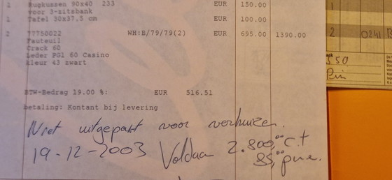 Image 1 of Machalke Crack 60 fauteuil(s) – zwart leer – Duits design