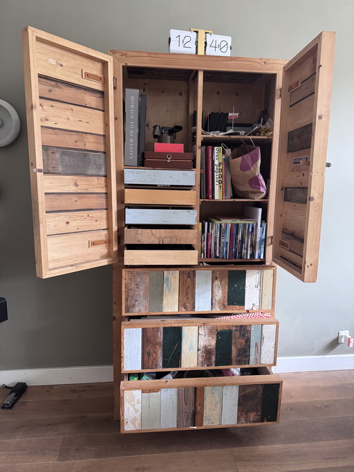 Armoire en chêne recyclé Piet Hein