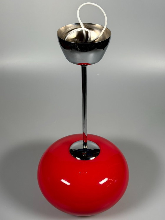 Image 1 of 60er 70er Jahre Lampe Leuchte Hängelampe Glas Deckenlampe Space Age Design