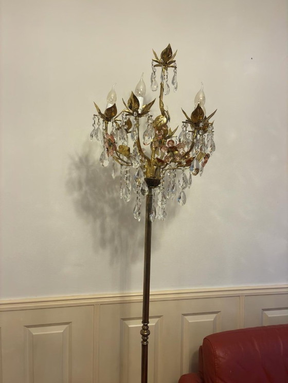 Image 1 of Elegante lámpara de pie de cristal