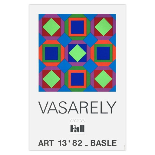 Victor Vasarely Expo 82 - Poster di Art Basel 82