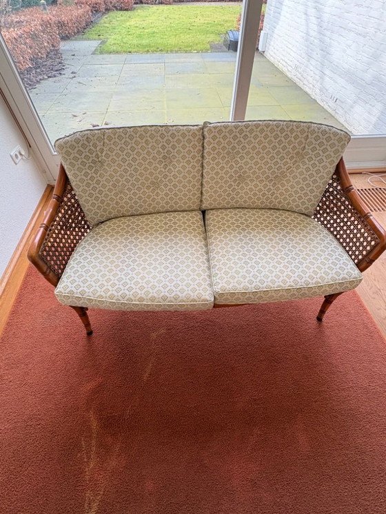 Image 1 of Panca di metà secolo di Wilhelm Knoll con intreccio viennese