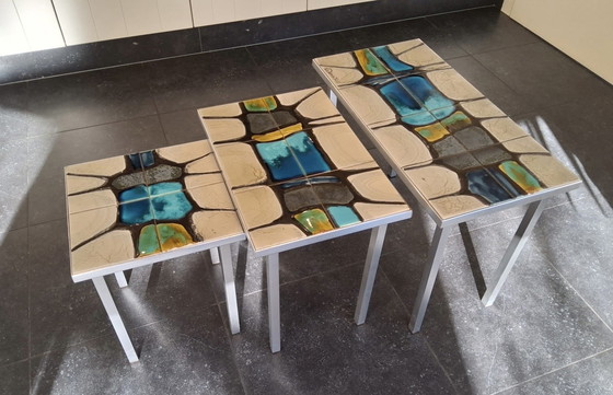 Image 1 of 3 bizcochos de fieltro de Antonio Denisco jaren 60/70