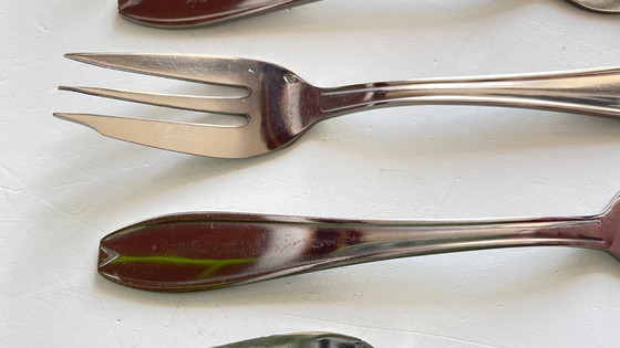 Image 1 of 12 Fourchettes à DESSERT Inox Vintage