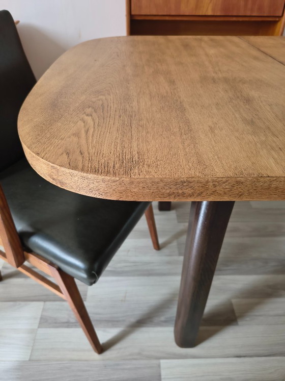 Image 1 of Mid-Century extendable dining table (120-165) – Oak