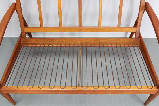 Image 1 of 1960S Magnus Olesen Papier Mes 2-zits Teak Sofa, Denemarken