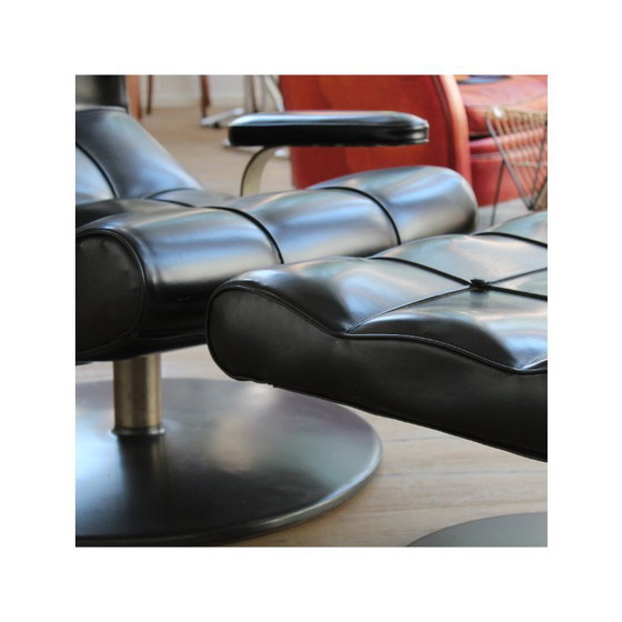 Image 1 of Fauteuil met poef