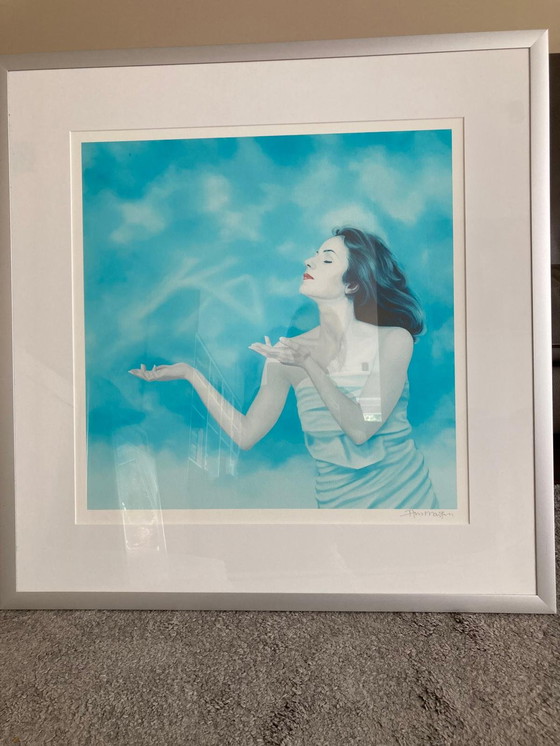 Image 1 of Ans Markus gesigneerd ingelijst met passe partout