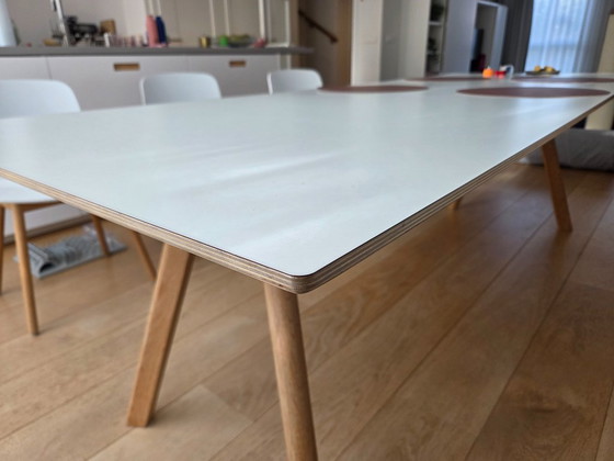 HAY Copenhague CPH30 dining table 250x90, white/soaped oak, Wood (photo 6 of 11)