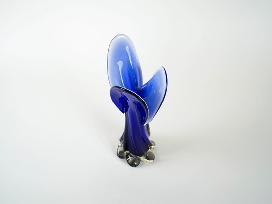 Image 1 of Vase Cobalt, verre de Murano, design italien, années 1960, fabriqué en Italie