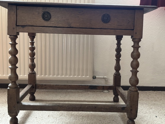 Classic Oak Side Table / Console Table (Jacobean Revival, ca. 1900–1930) – Jacobsen revival, Other (photo 3 of 5)