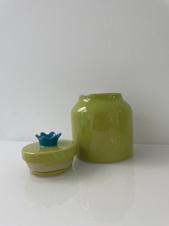 Image 1 of Vintage IKEA design classic voorraadpot in fris limegroen