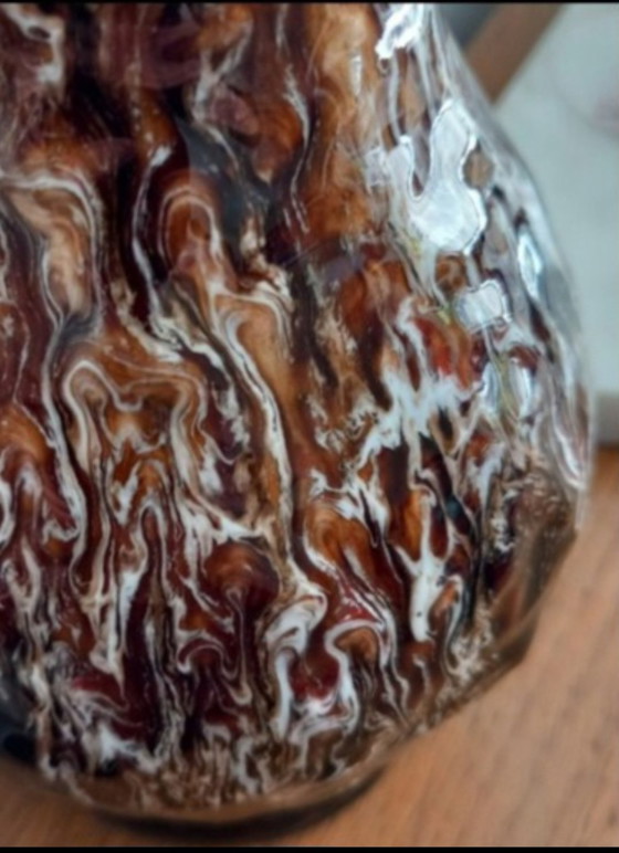 Image 1 of Large Vintage Art Vase "Fat Lava" – Handmade Ceramic – 32 cm – Incised Signature