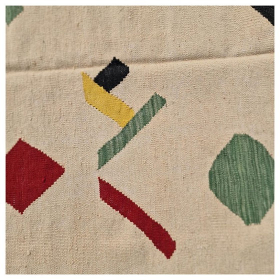 Kazimir Malevich Suprematisme 1915 Handgeweven wandtapijt | Wol op katoen Textielkunst (249 x 175 cm) (photo 11 of 11)