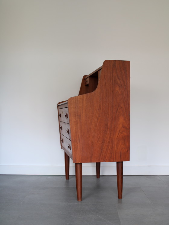 Vintage Deense Secretaire in Teak – Bureau, Wood (photo 6 of 12)