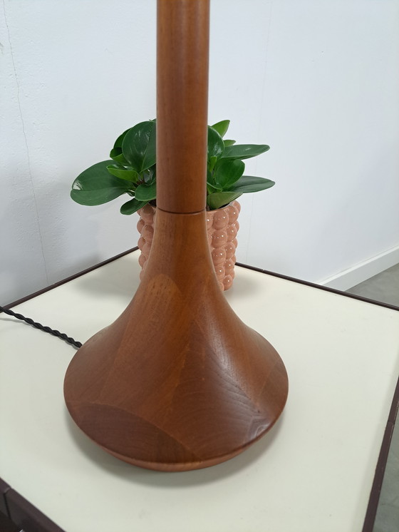 Image 1 of Teak wood lamp base vintage
