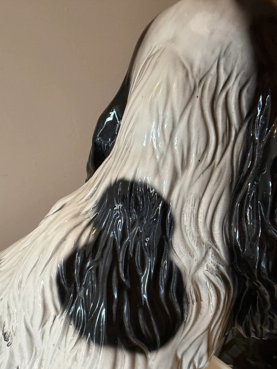 Italiaans Keramiek Spaniel Hond Beeld – Beeldhouwkunst, Ceramic, Vintage (photo 9 of 9)