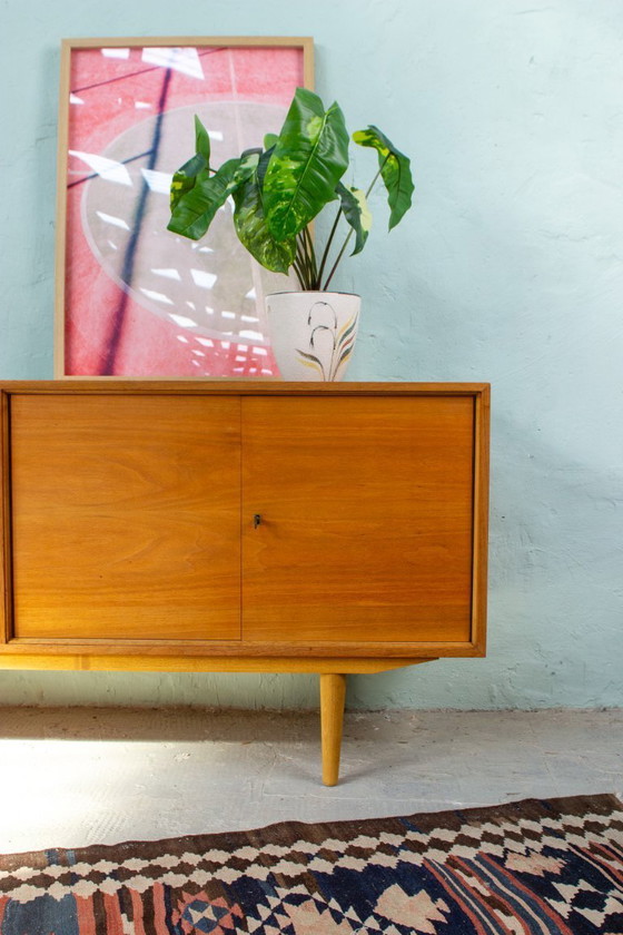 Image 1 of Vintage sideboard, chest of drawers, lowboard, teak, walnut, Danish Mid Century