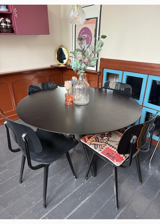 Dining table by Studio Henk - Round, 120 cm – eettafels, Metal, Wood