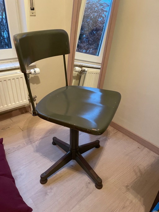 Chaise de bureau industrielle vintage TUBAX