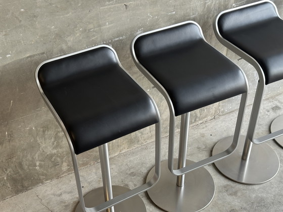 4 sgabelli da bar Lapalma LEM - Azumi - pelle e cromo – Metal, Leather (photo 4 of 7)