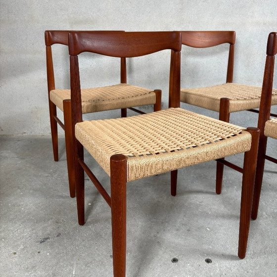 Image 1 of 4x Sillas de comedor H. W. Klein para Bramin - Teca Papercord