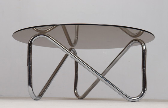 Image 1 of  Französischer Stahlrohr Coffee Table/Couchtisch, Der 1970Er Jahre