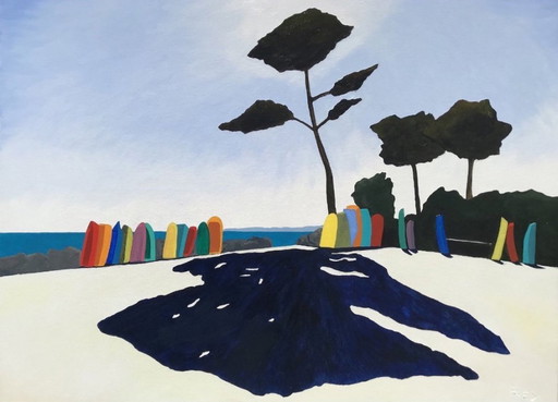 Huile sur châssis entoilé.  Format 81x60cm