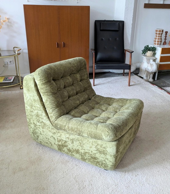Vintage, Retro set di 2 divani modulari lounge. – Velluto (photo 6 of 13)