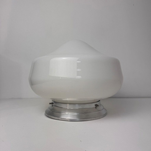 Vintage Opaline Glass Ceiling or Wall Light (XL)