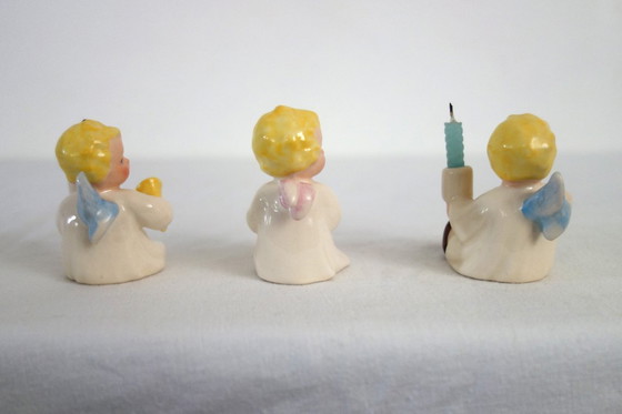 Image 1 of 3 Figurines Hummel Goebel Lustre Ange Vers 1950