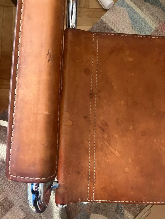 Image 1 of 2 sedie MG5 Mart Stam & Marcel Breuer Mid-Century Modern in pelle marrone cognac, anni '70