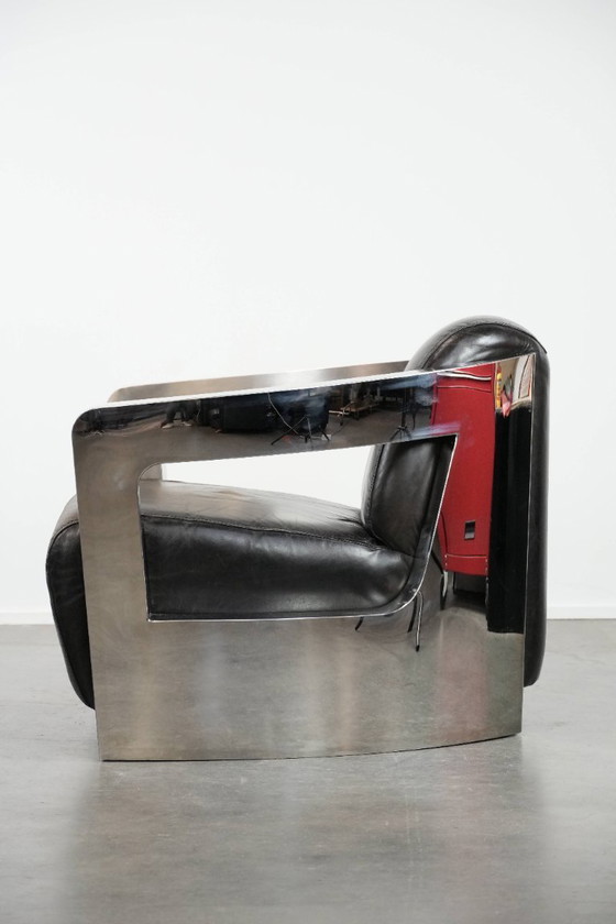 Image 1 of Unique design Aviator armchair with beautiful color scheme and an aluminum frame