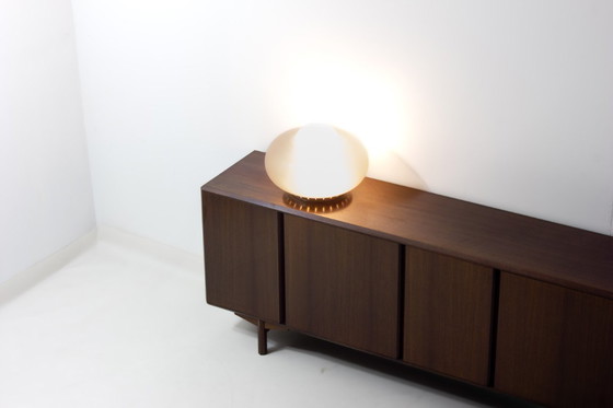 Image 1 of Opaline Murano glass mushroom table lamp, Italy 1970s