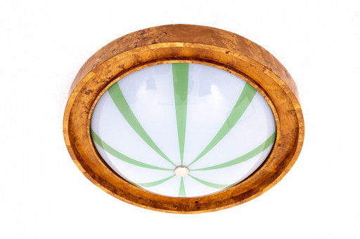 Unieke Art Deco plafondlamp, Polen, jaren 1950.