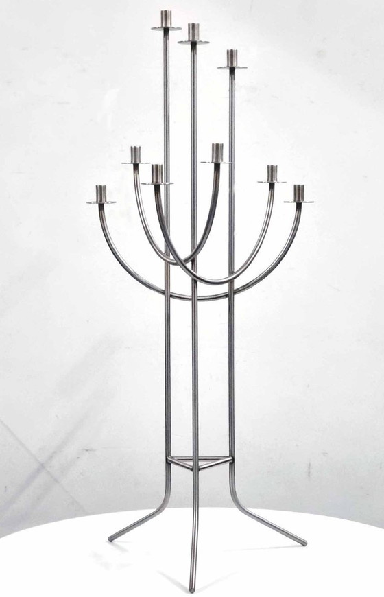 Image 1 of Candeliere da terra molto grande in acciaio inossidabile