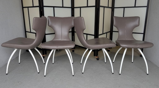 4 Leolux Callas eetkamerstoelen 