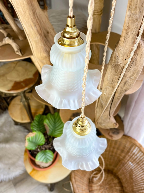 Coppia di lampade portatili Tulip vintage personalizzabili – Illuminazione, Metal, Brass, Art Deco (photo 6 of 11)