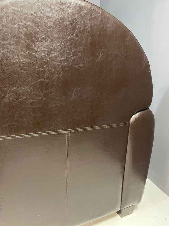 Image 1 of Paar leren fauteuils in Franse art-decostijl, jaren 70